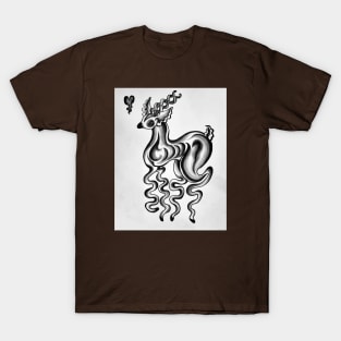 Wibbly Wobbly Watercolor Deer T-Shirt